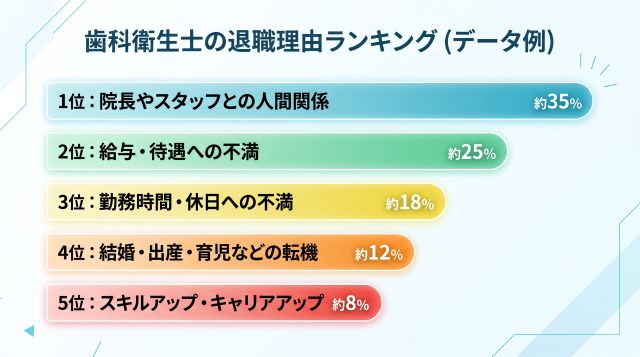 歯科衛生士の退職理由ランキング