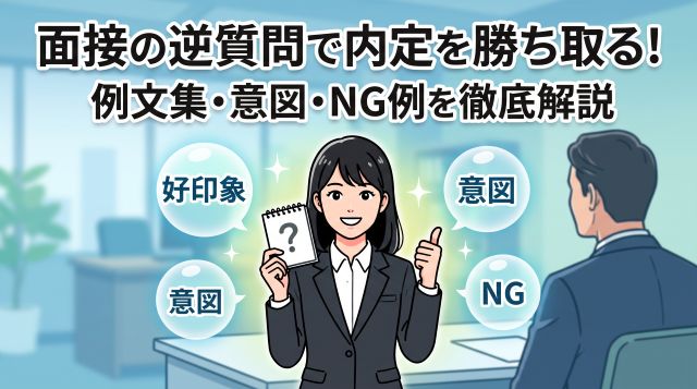 【保存版】面接の逆質問で即内定！「何か質問はありますか？」で好印象を与える例文集・面接官の意図・NGパターンを完全網羅