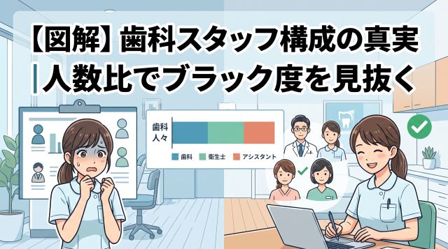 歯科求人の「スタッフ構成」に隠された真実｜人数比でブラック度と働きやすさを3分で見抜く方法