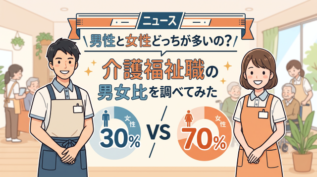 介護職の男女比は？男性が少ない理由と活躍できる強みを徹底解説