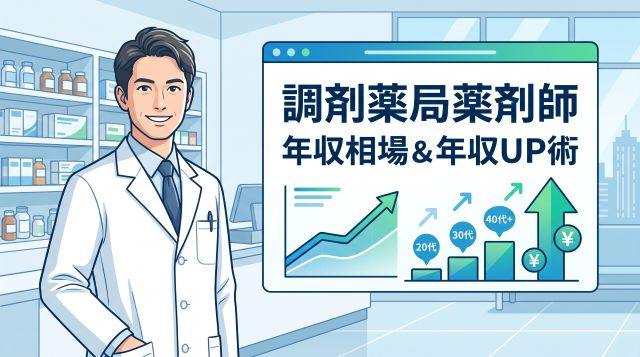 【2026年最新】調剤薬局で働く薬剤師の年収相場とは？年齢別・役職別の目安と収入UPを叶える転職術
