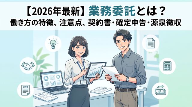 【2026年最新】業務委託とは？働き方のメリット・注意点から契約書・確定申告・源泉徴収まで徹底解説