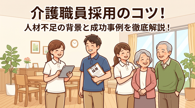 介護職員の採用はなぜ難しい？人材不足の現状と採用を成功させる5つのポイント・成功事例を徹底解説！