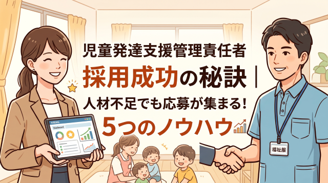 【成功事例あり】児童発達支援管理責任者（児発管）の採用を成功させる5つの秘訣｜人材不足を乗り越える求人ノウハウ