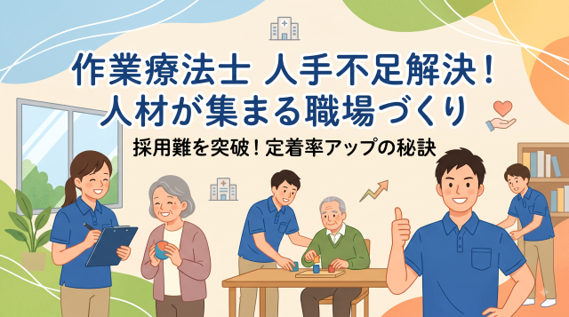作業療法士の人手不足を劇的に改善！採用難の解決策と人材が定着する職場づくり