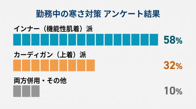 勤務中の寒さ対策アンケート結果