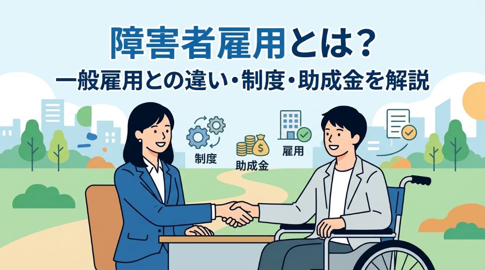 障害者雇用とは？一般雇用との違い・対象範囲・義務化の法的基準から使える助成金まで網羅解説