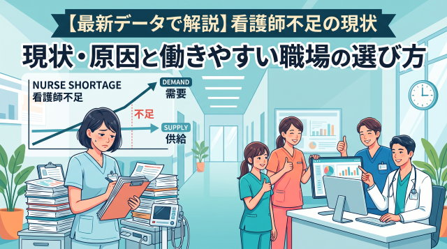 看護師不足の現状と原因とは？働きやすい職場の選び方まで徹底解説
