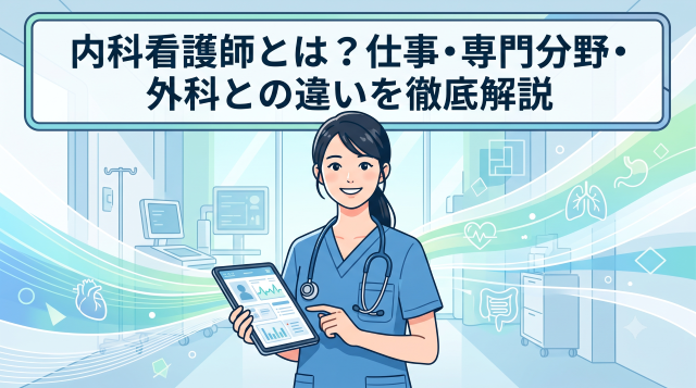 内科看護師の仕事内容とは？外科との違いや分野別（呼吸器・循環器・消化器）の特徴、最新データまで徹底解説