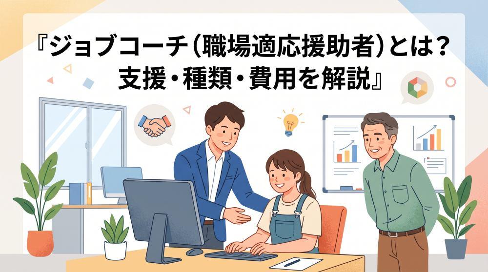 ジョブコーチ（職場適応援助者）とは？支援内容・種類・費用からメリットまでわかりやすく解説