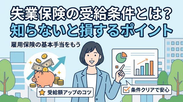 【2026年最新】失業保険（雇用保険）の受給条件は？もらえる金額・期間と知らないと損する注意点