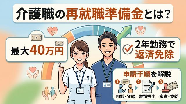 介護職の再就職準備金とは？最大40万円の手当と返済免除条件・申請手順を徹底解説