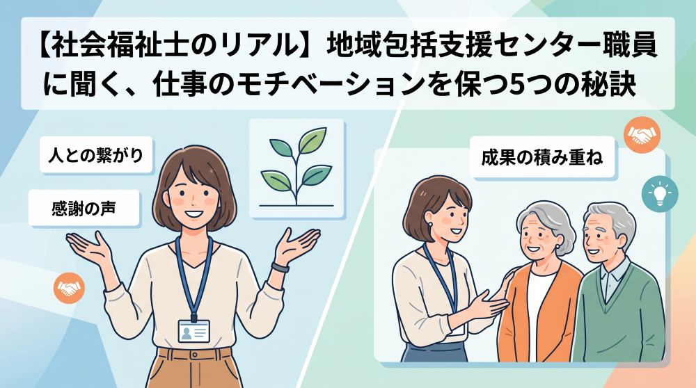 【社会福祉士のリアル】地域包括支援センター職員に聞く、仕事のモチベーションを保つ5つの秘訣