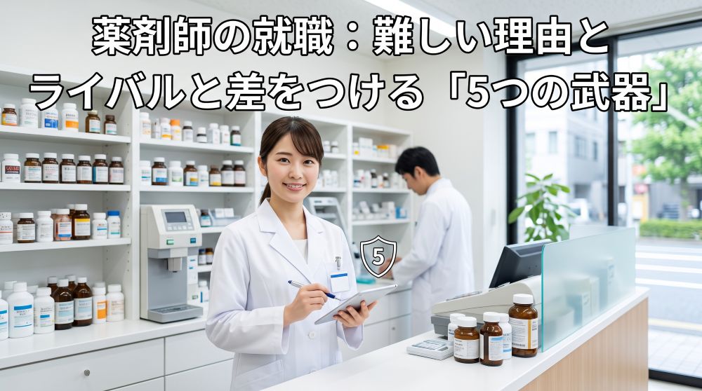 【薬剤師の就職】薬局は多いのに難しい理由とは？ライバルと差をつける5つの武器