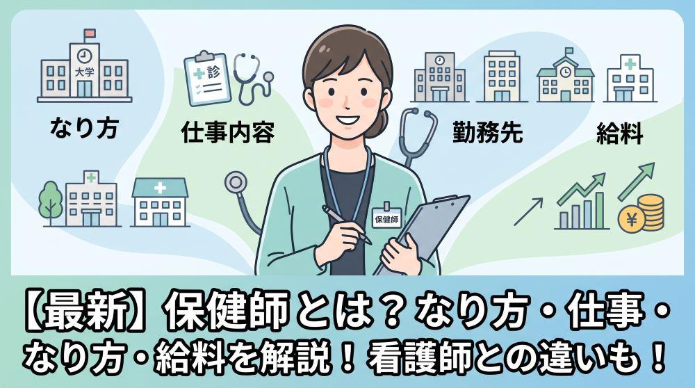 【最新】保健師とは？なり方・仕事内容・勤務先・平均年収を徹底解説！看護師との違いも比較