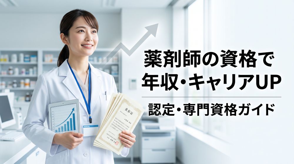 薬剤師の年収アップ資格9選！キャリアに有利な認定・専門資格と難易度まとめ