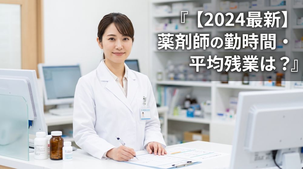 薬剤師の勤務時間と平均残業は？職場別の実態を徹底比較！
