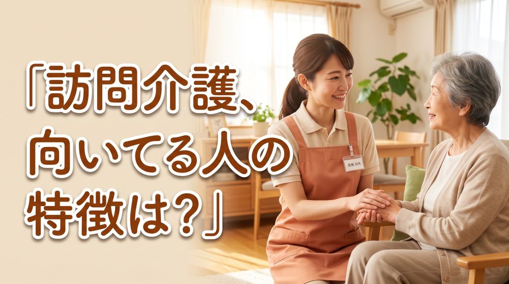 【適性診断】訪問介護に向いている人の特徴5選！向いてない場面と対処法をデータで解説