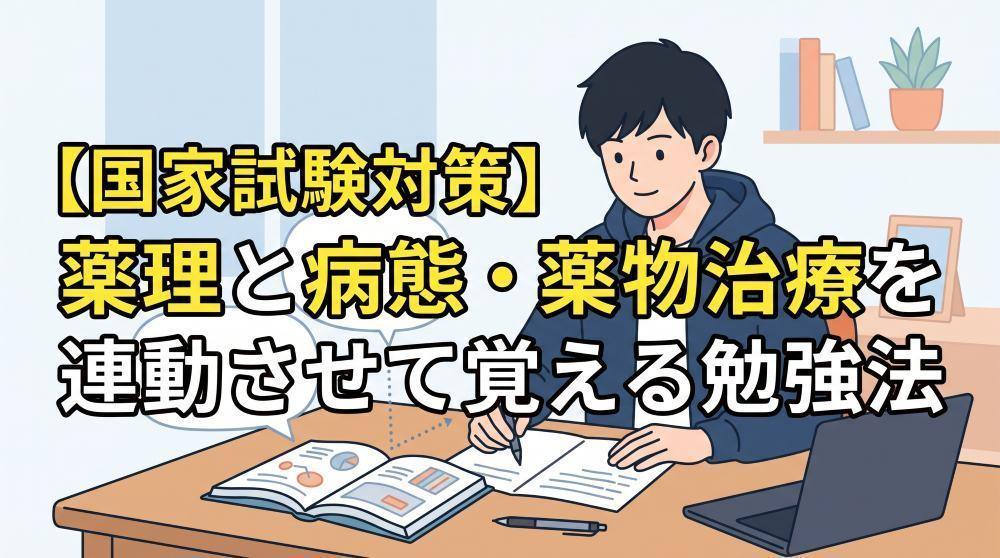 【国家試験対策】薬理と病態・薬物治療を効率よく連動させて覚える勉強法｜得点力アップの3ステップ