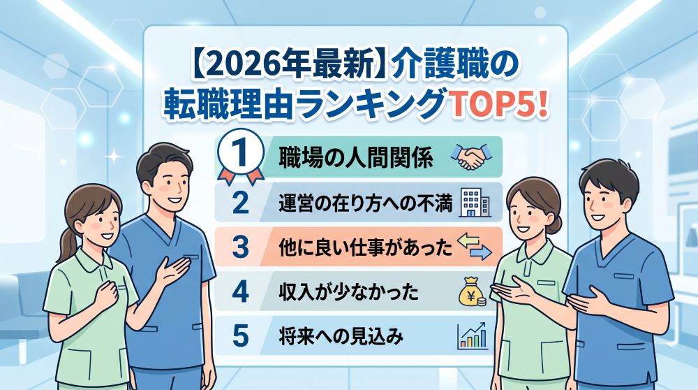 【2026年最新】介護職の転職理由ランキングTOP5！面接での言い換え例文も