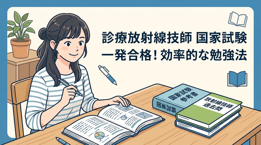 診療放射線技師国家試験に一発合格！効率的な勉強法とおすすめ参考書・過去問活用術