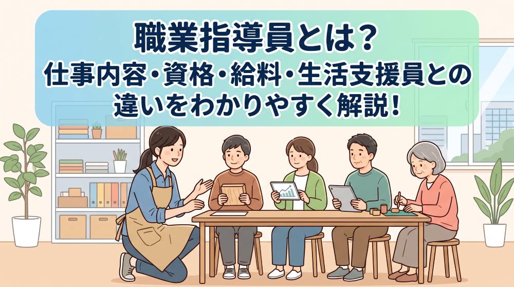 職業指導員とは？仕事内容・資格・給料・生活支援員との違いをわかりやすく解説！