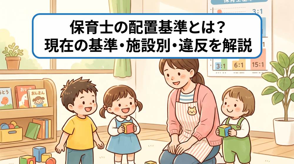 保育士の配置基準とは？【2026年最新】改正後の年齢別・施設別の違いと違反時のペナルティを徹底解説