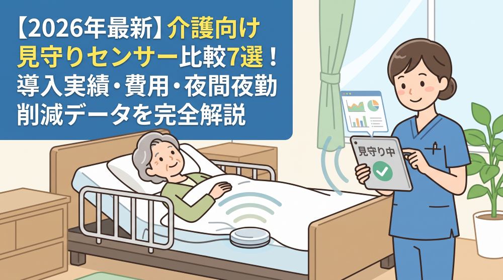 【2026年最新】介護向け見守りセンサー比較7選！導入実績・費用・夜間夜勤削減データを完全解説