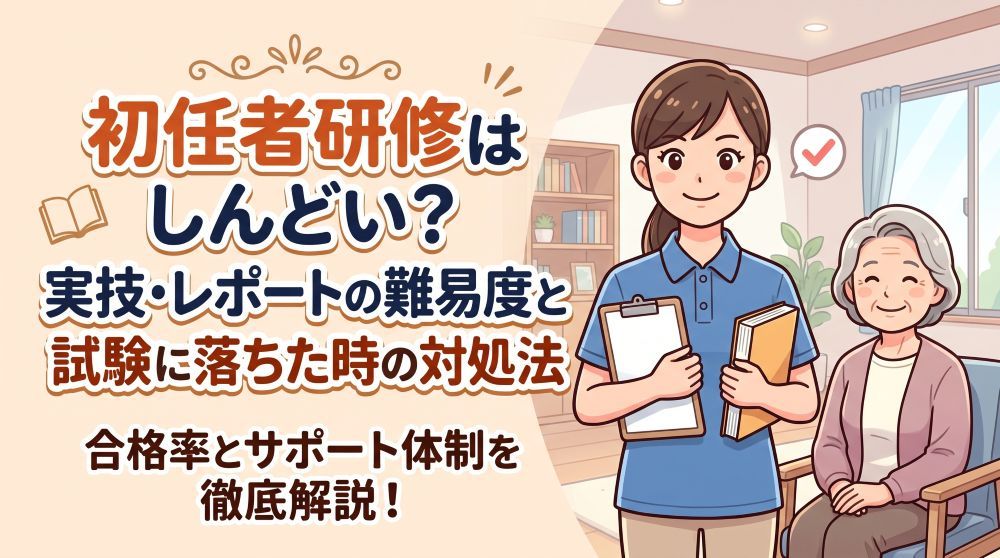 【合格率つき】初任者研修はしんどい？実技・レポートの難易度と試験に落ちた時の対処法