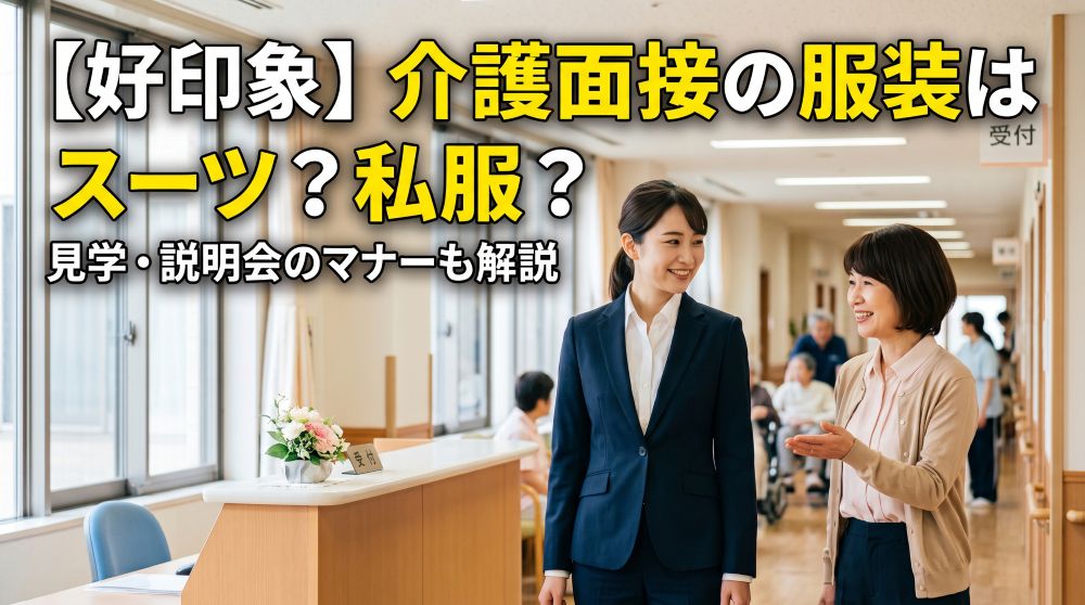 【好印象】介護面接の服装はスーツ？私服？見学・説明会の身だしなみマナーを徹底解説