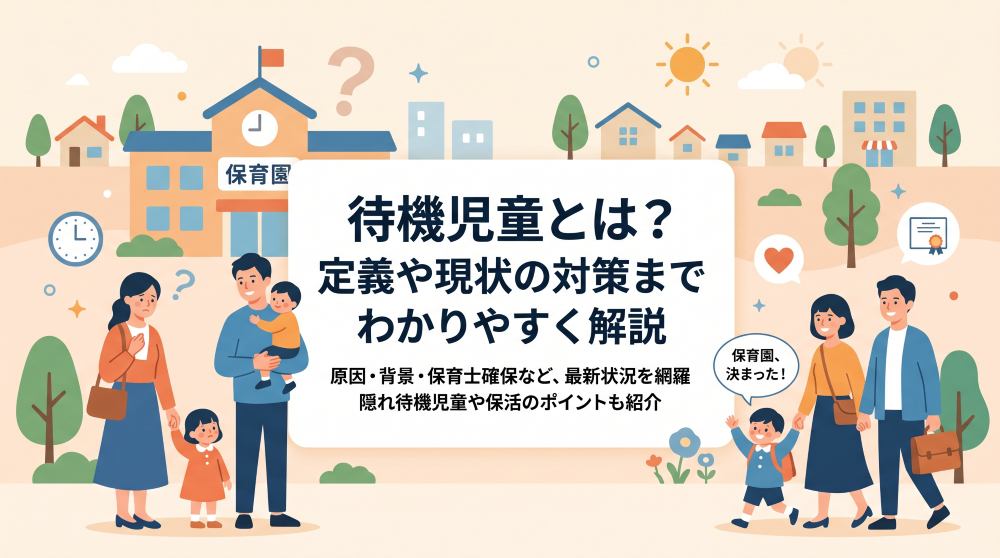 【2026最新】待機児童とは？定義・現状の人数・問題の背景や原因・保育士確保など対策を分かりやすく解説