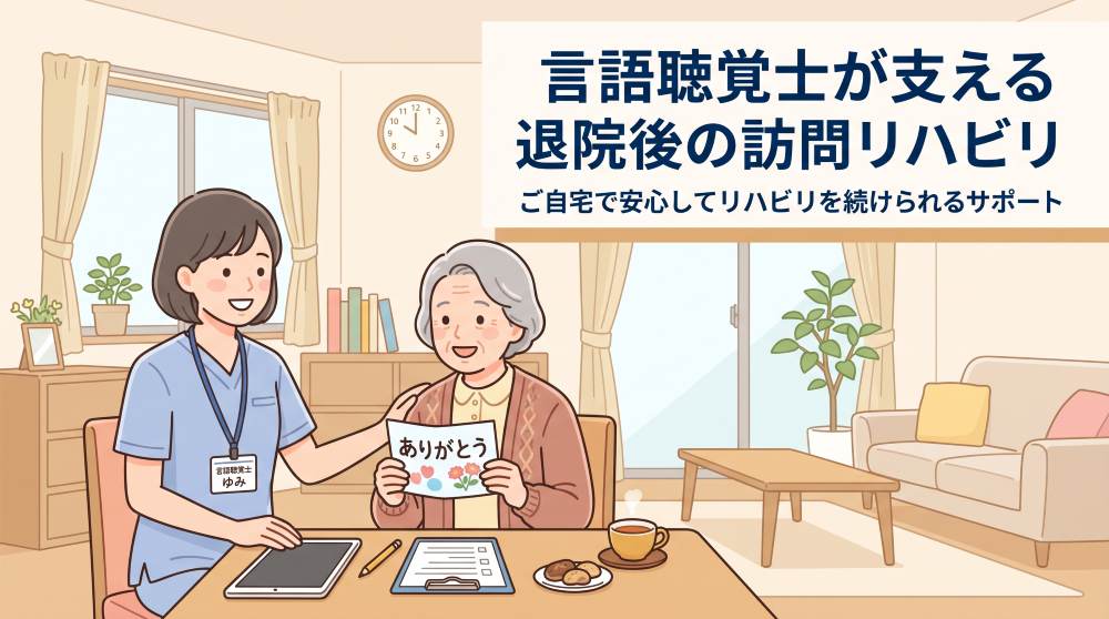 【2026年最新】訪問リハビリにおける言語聴覚士（ST）の役割とは？退院後の生活を支えるリハビリ内容と事例を解説