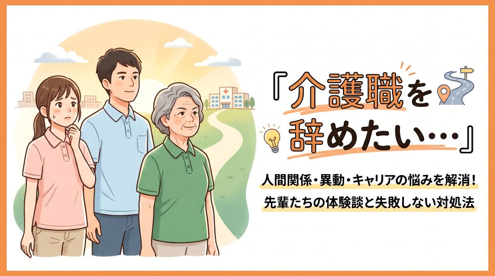 【介護職を辞めたい】人間関係・異動・キャリアの悩みを解消！新人〜10年目のリアル体験談と失敗しない対処法