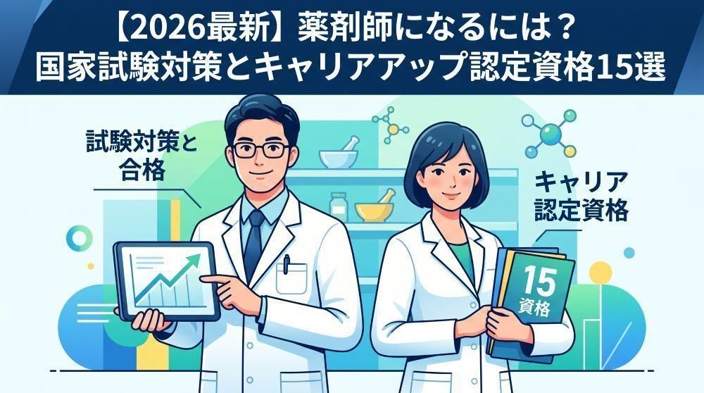【2026最新】薬剤師になるには？国家試験対策とキャリアアップ認定資格15選