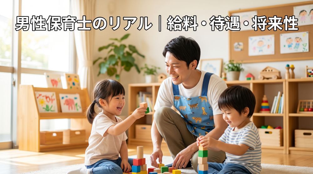 【最新データ】男性保育士の割合と給料の現実は？待遇や将来性から見るリアルな現状