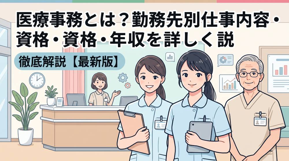 医療事務とは？仕事内容・必要な資格・平均年収を勤務先別に徹底解説【最新版】