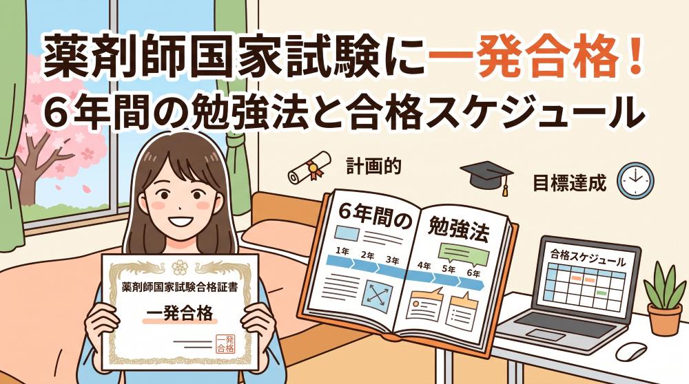 薬剤師国家試験に一発合格する6年間の勉強法と合格スケジュール