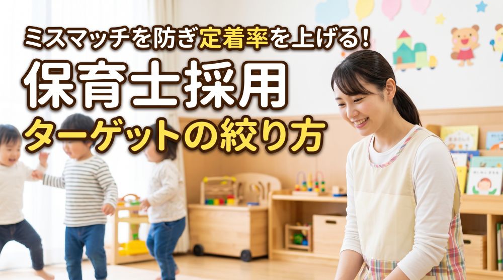 【保存版】保育士採用のターゲットの絞り方！ミスマッチを防ぎ定着率を上げる5つの手順