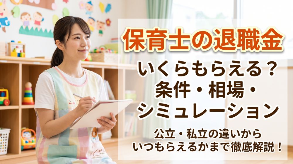 保育士の退職金はいくら？公立・私立の相場と条件、いつもらえるか徹底解説