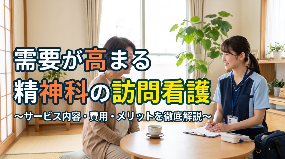 精神科訪問看護とは？需要が高まる理由とサービス内容・費用を徹底解説