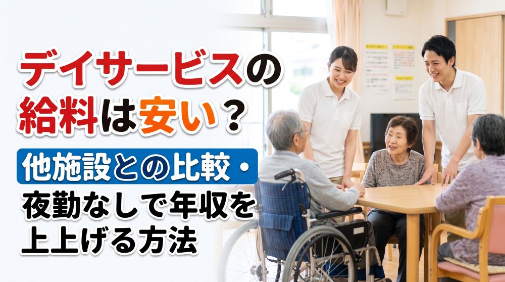 デイサービスの給料は安い？平均年収・他施設比較と夜勤なしで稼ぐ方法