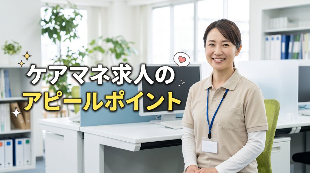 【応募数激増】ケアマネ求人のアピールポイント・キャッチコピー例文集