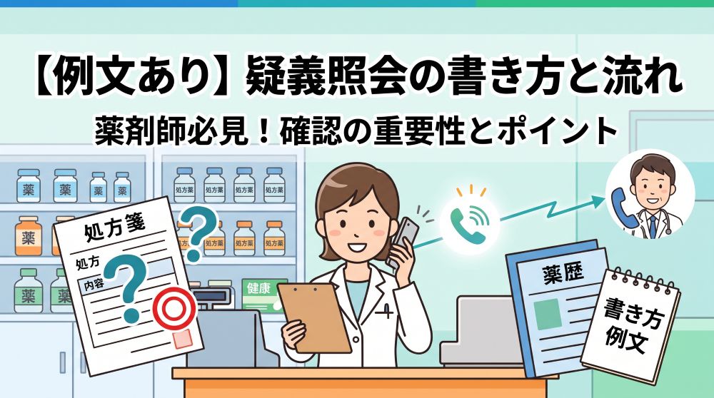 【例文・テンプレあり】疑義照会の書き方と流れは？薬剤師必見の確認の重要性と伝えるポイント