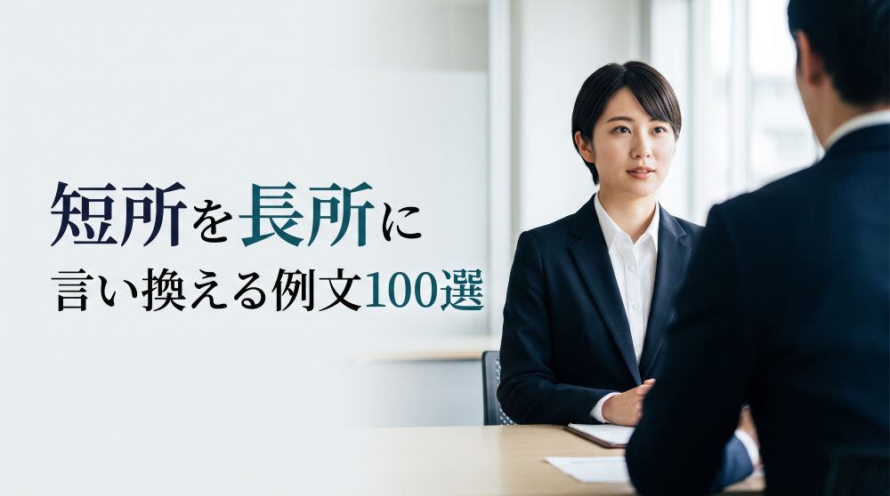 面接の「短所・長所」はコレで完璧！短所を長所に言い換える例文100選と受かる伝え方