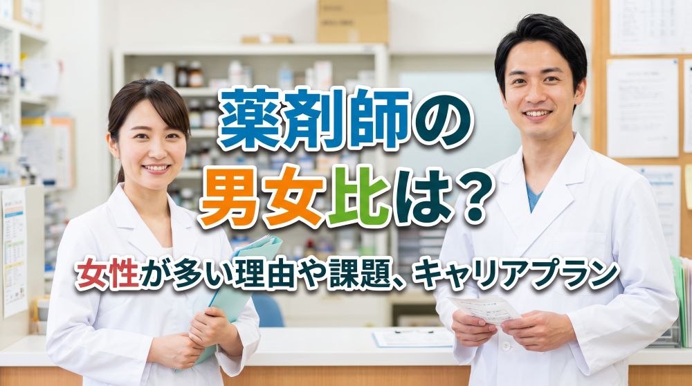 【最新データ】薬剤師の男女比は？女性が多い理由と課題・今後のキャリア戦略を徹底解説