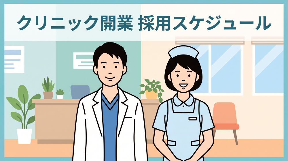 【完全版】クリニック開業の採用スケジュール！失敗しない人材確保の全手順と必須データ