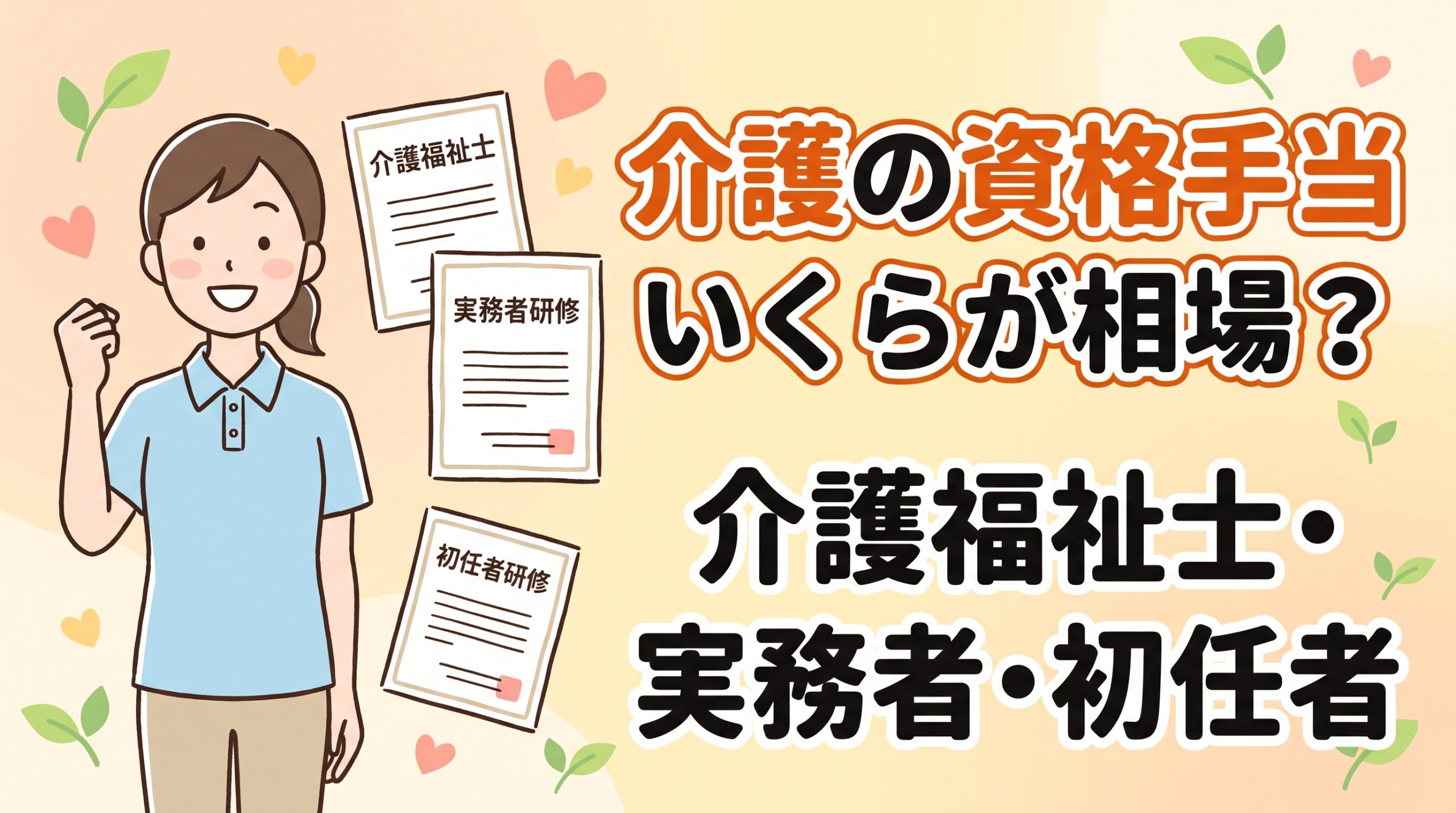 【2026年最新】介護職の資格手当相場はいくら？介護福祉士・実務者・初任者の金額を徹底比較