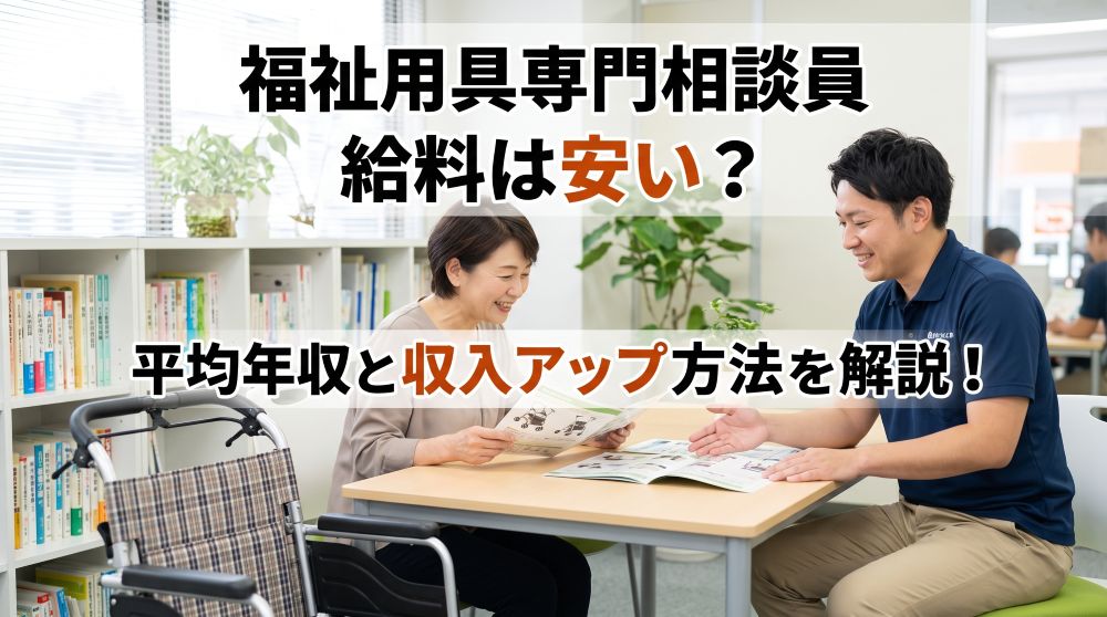 福祉用具専門相談員の給料は安い？平均年収データと収入アップの方法【2026年最新】