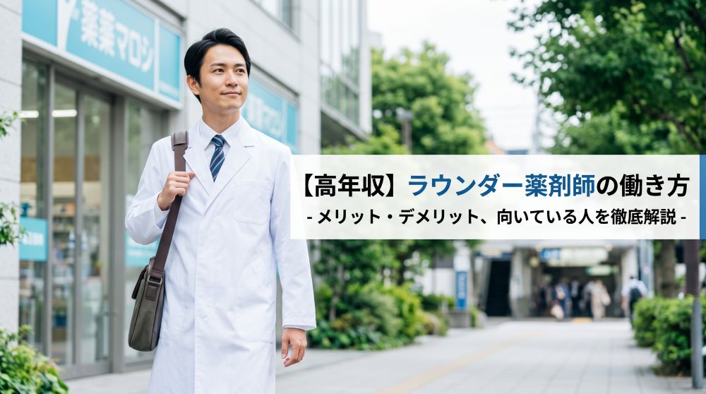 【高年収】ラウンダー薬剤師とは？働き方のメリット・デメリットや向いている人を徹底解説