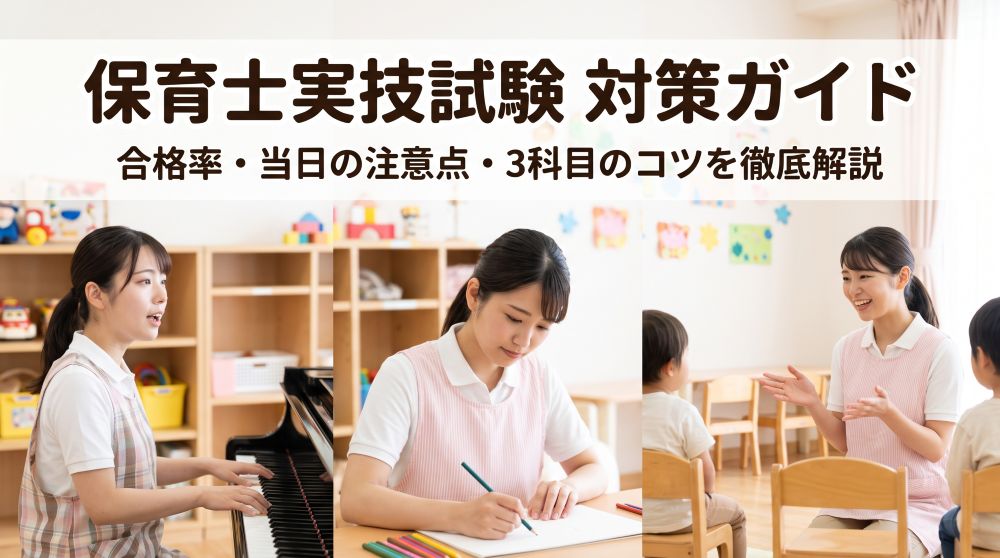 保育士実技試験の合格率は？造形・音楽・言語の対策と当日の注意点を完全解説